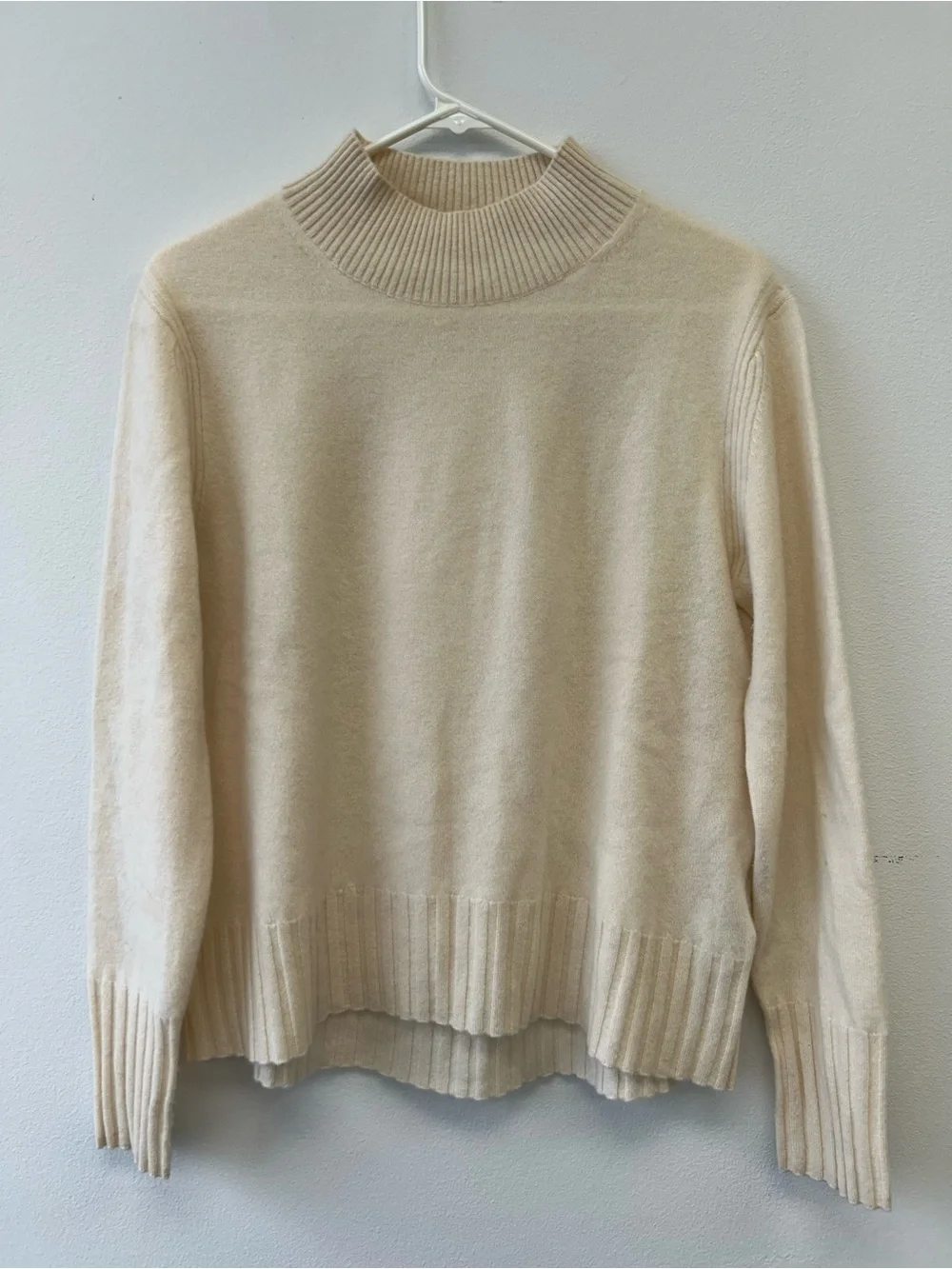 J. Crew Cream Mock Neck Sweater fall 21